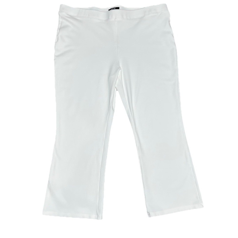 Nicole Miller Pull On Sculpted Ponte Ankle Pant Size 3X Flare 28 Inseam NWOT